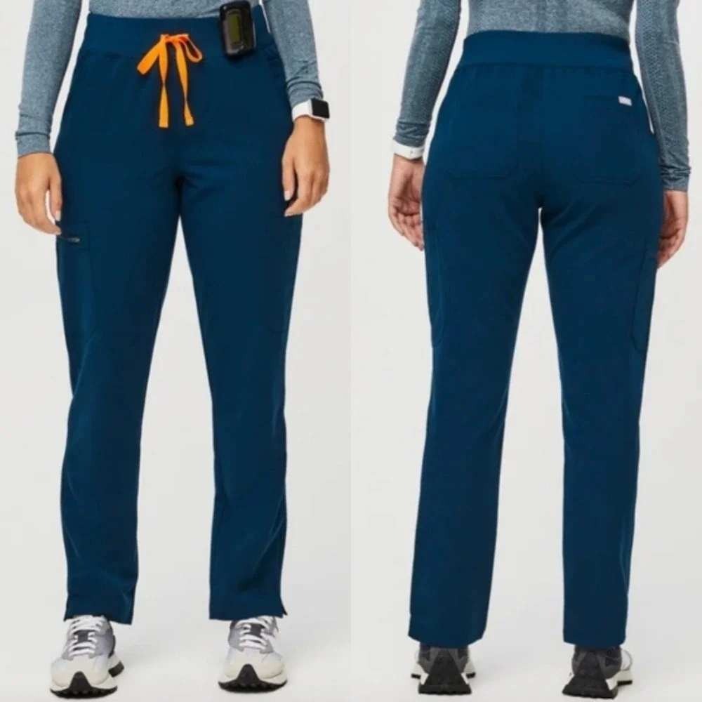 FIGS Scrub Pants Women Large Blue Medical Nursing Healthcare Workwear